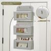 Over The Door Hanging Organizer with Clear Windows Multi Large Capacity Pockets Durable for Bedroom Bathroom Closet Use