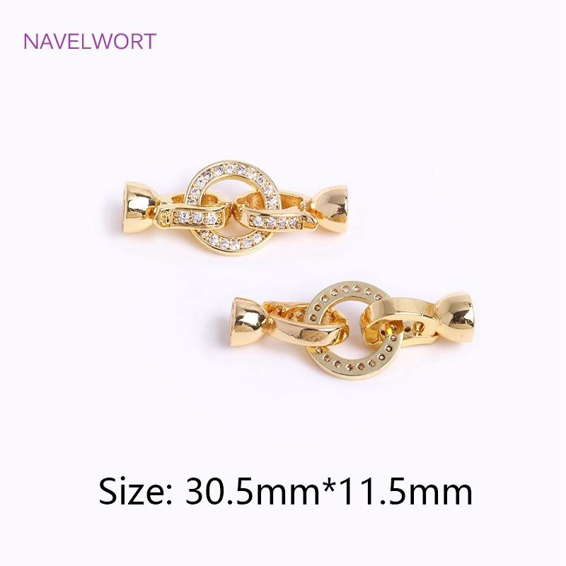 Trendy 18K Gold Plated Round Pearl Clasps Fastener For Bracelet Necklace Making Fittings,DIY Jewellery Making Supplies Wholesale