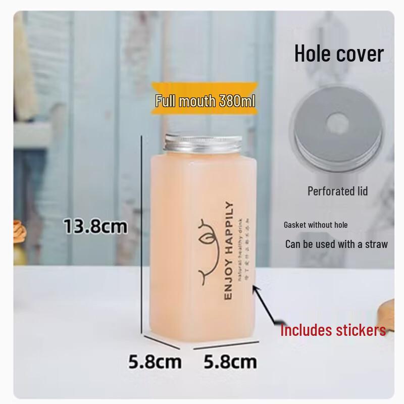 

Shengbilei Disposable Plastic Milk Tea Bottles with Lids