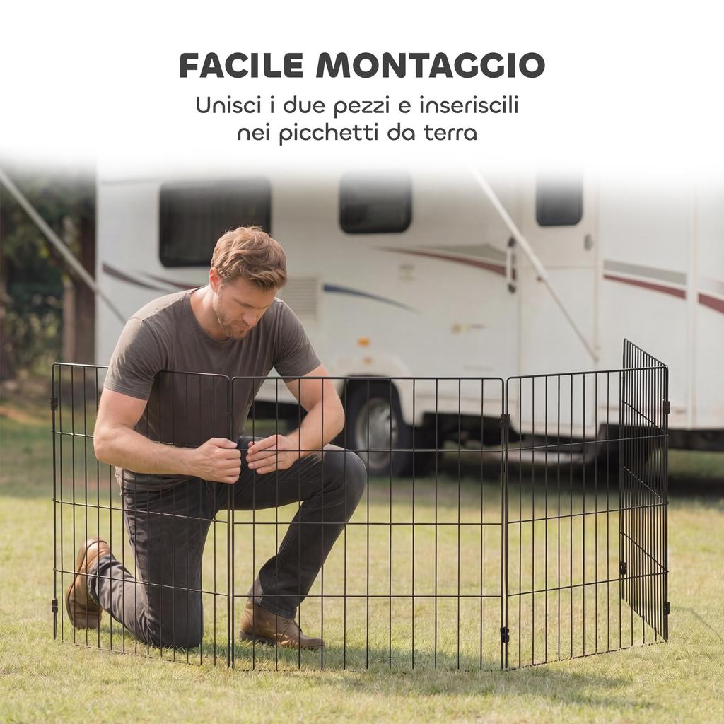 Dog Playpen, Expandable and Foldable, 50x60 Cm, Black