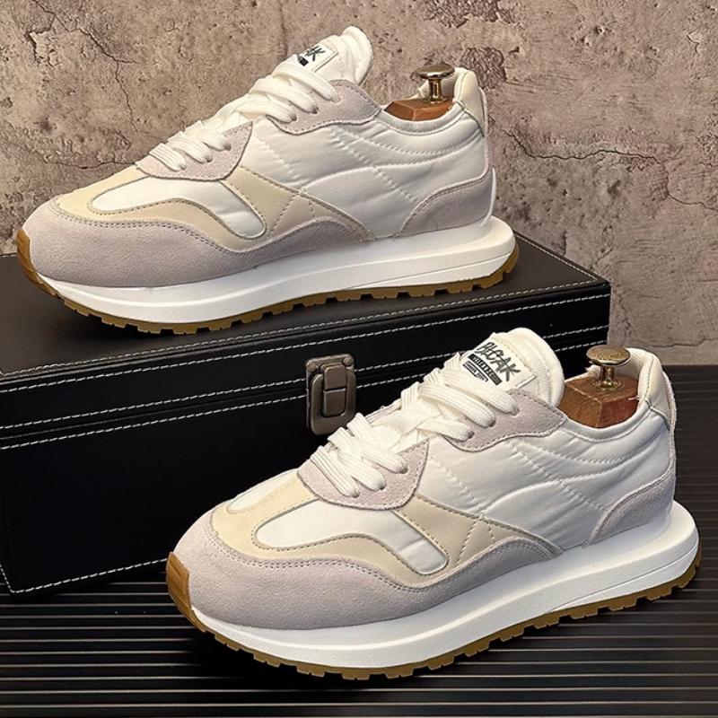 Fashion Thick-soled Insole Height-increasing Sports and Casual Shoes for Men, Comfortable and Breathable Ice Silk Fabric Dad Shoes  B38