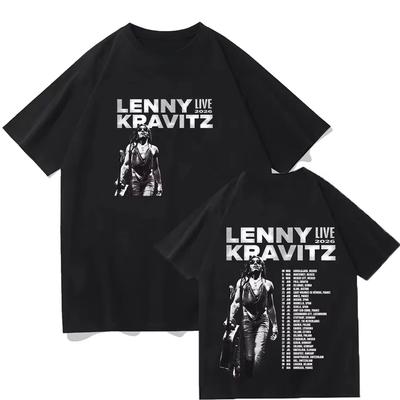 Lenny Kravitz Live2026 Graphic T Shirt Unisex High Quality T Shirt Fashion Women Short Sleeve Top Punk Music Style Streetwear