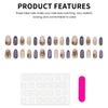30Pcs Cat-Eye Magnetic Press On Nails with 3D Flower Design  for Party Wedding