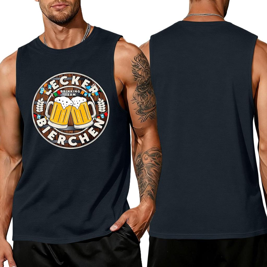 Men's Sleeveless Tank Top Casual Loose Fit Summer Beachwear Breathable Lightweight Muscle Shirt for Outdoor Sports and Daily Wear