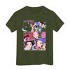 Boys Girls Round Neck Casual Printed Short-sleeved T-shirt Top