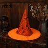 Classic Witch Costume Hat Hat, Bat Spider Web Print Wizard Festival Dress Up Accessories for Cosplay Costume, Halloween Party Supplies, Stage