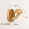 Nordic Wooden Mushroom No-Drill Adhesive Hook - Creative and Cute Coat Hook for Entrance, Bedroom, Dorm, or Door.