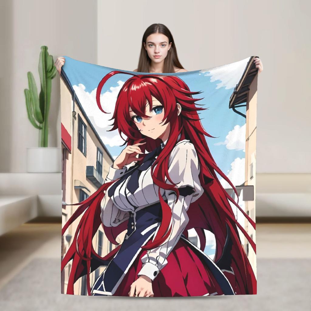High School DxD  Blankets  Super Soft Comfortable Plush Bedding Throws For Children Bedroom Flannel Bedspread Bed Cover