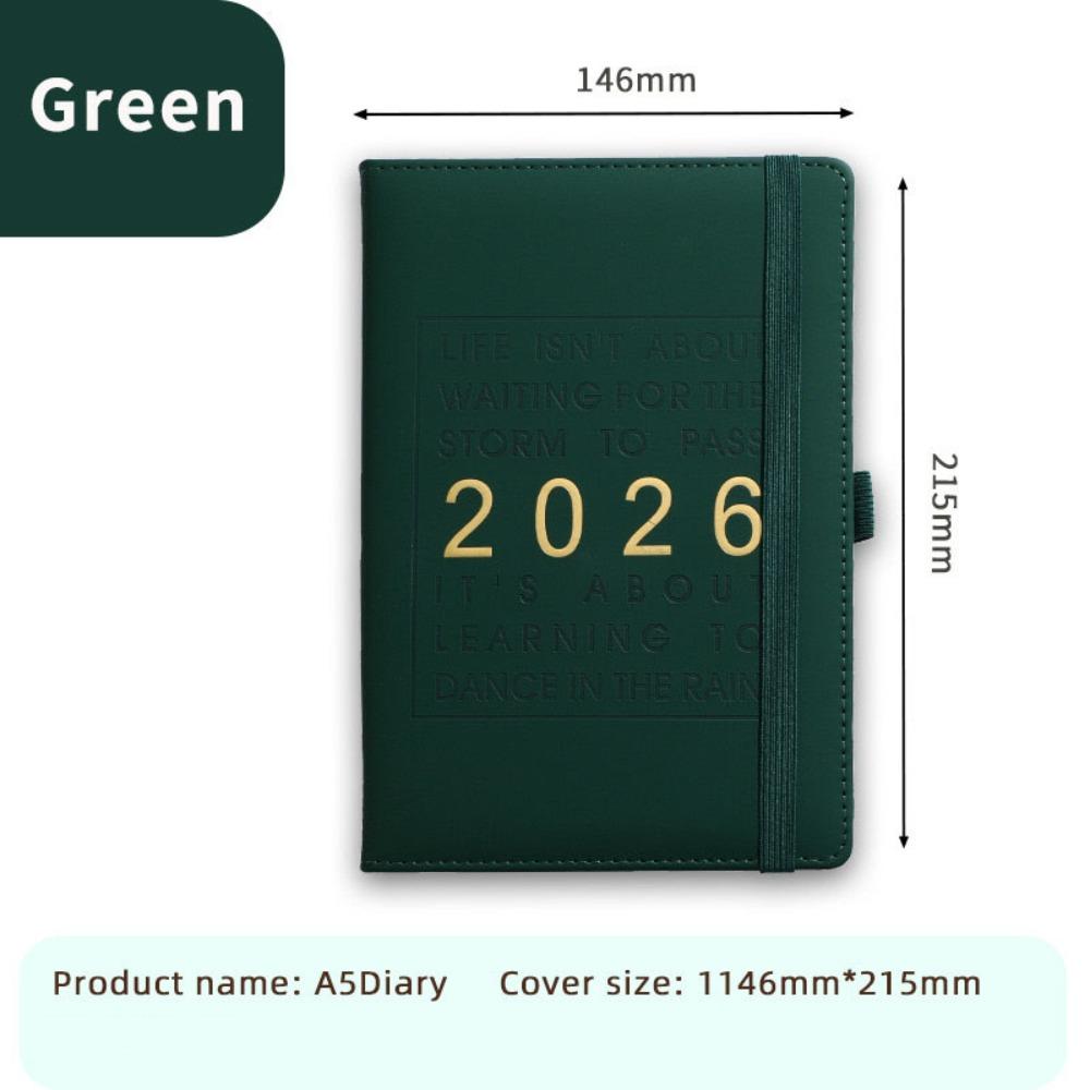 English 2026 Schedule Book A5 Diary Weekly Planner Multifunctional Notebook  School Office Supplies