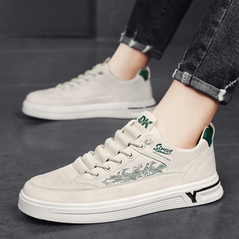 

Кожаные туфли для доски, белые туфли, повседневные туфли, студенческие туфли на плоской подошве, мужские туфли, молодежные, универсальные, модные туфли 39