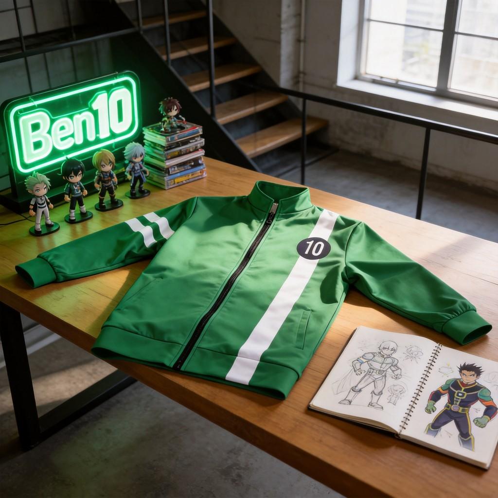 Ben 10 Alien Force Hoodie With Polyester Fabric For Cosplay And Anime Role Play