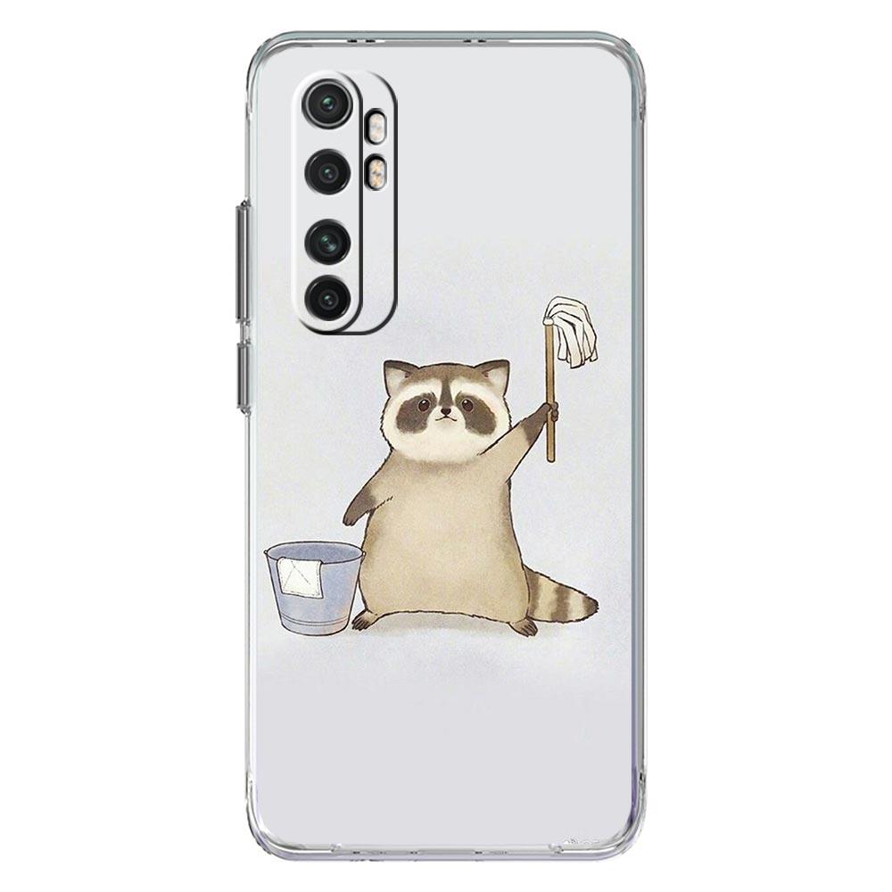 

Phone Case For Xiaomi Mi 15 14 13 14T 13T 12T 10 12 Lite 11 11T Pro Poco X6 X5 X3 NFC F6 Soft Clear Cover mapache Xiaomi Mi 11