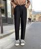 Ppaeppae High-Waisted Two-Pintuck Semi-Wide Slacks