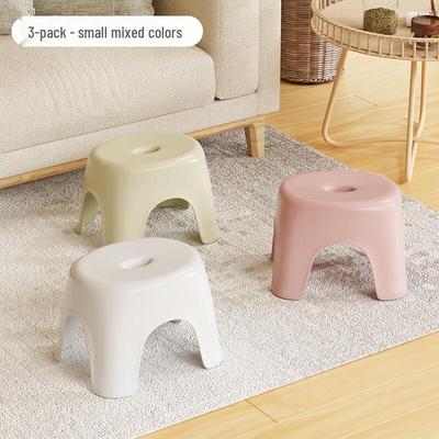 Jingdu Zhixing Small Thickened Plastic Stools (3-Pack)