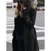 Autumn Winter Slim Fit Cardigan Women's Single Breasted Stand Collar Woolen  Long Sleeve Coat Plus Size