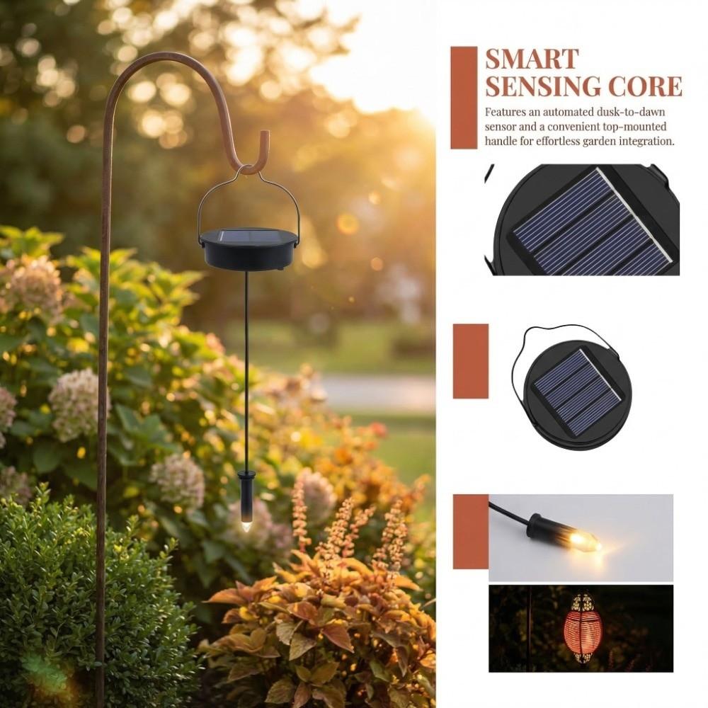 DIY Solar Lights Replacement Top Black Outdoor Solar Decorative Light Pathway Lighting