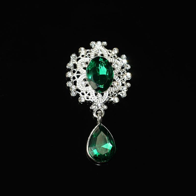 10PCS Metal Fashion DIY Jewelry Accessories Flower Plate Diamond Buckle Water Drop Gem Pendant Alloy Accessories Hair Accessories Headgear Material