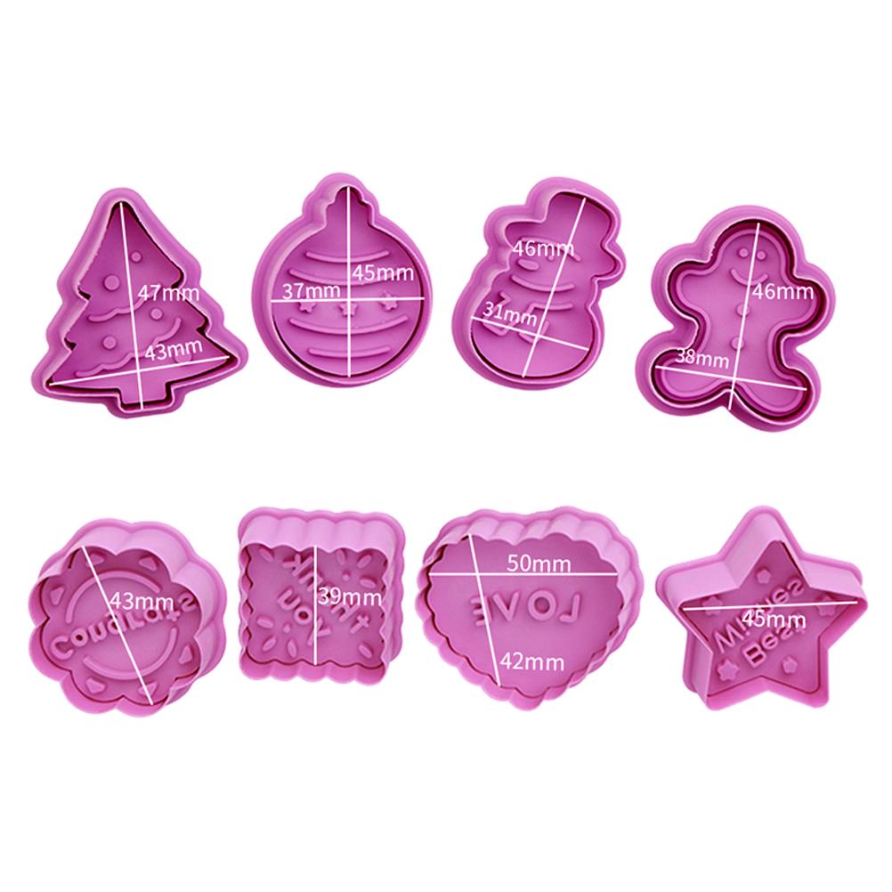 8PCS Spring Mold Christmas Thanksgiving Biscuits Cutter Baking Tool