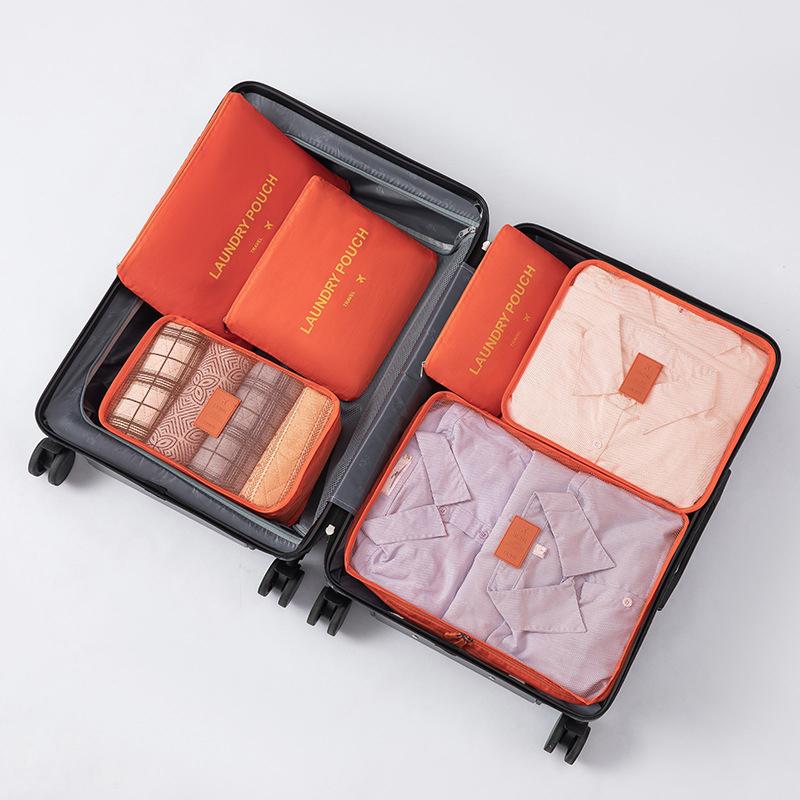 2026 New 6-piece Portable Large Size Travel Organizer Suitcase Organizer Clothes Shoes Makeup Bag Luggage Organizer Storage Bag