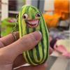 Watermelon Strips Plush Keyring Funny Keychain Bags Accessories for Adults