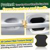 4PCS Car Door Handle Cup Scratch Protector, Soft TPU 3D Carbon Fiber Pattern Door Handle Paint Guard Protective Shield Sticker for Most Vehicles (M)