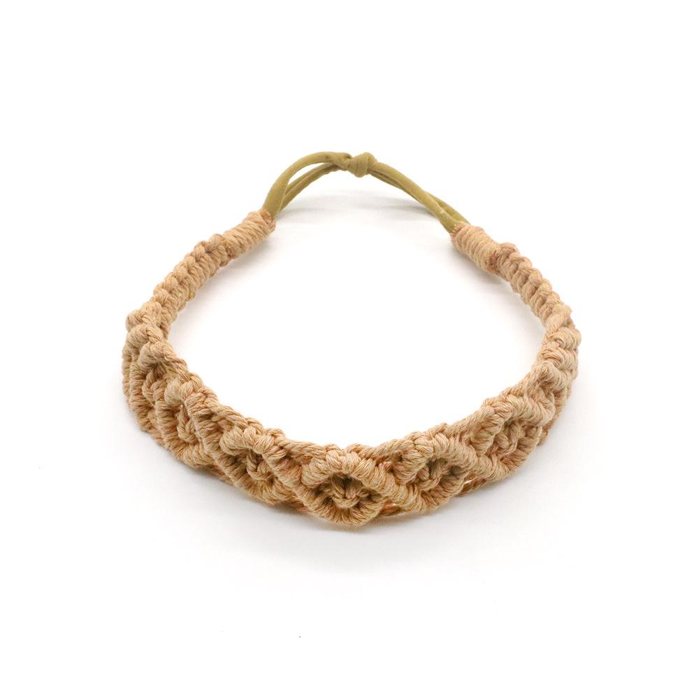 New Hand-Woven Cotton Bohemian Sports Headband - Casual Hair Accessory