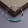 VENTFILLE 925 Sterling Silver Bead Turquoise Agate Bracelet For Women Girl RetroVersatile Originality Jewelry Gift Dropshipping