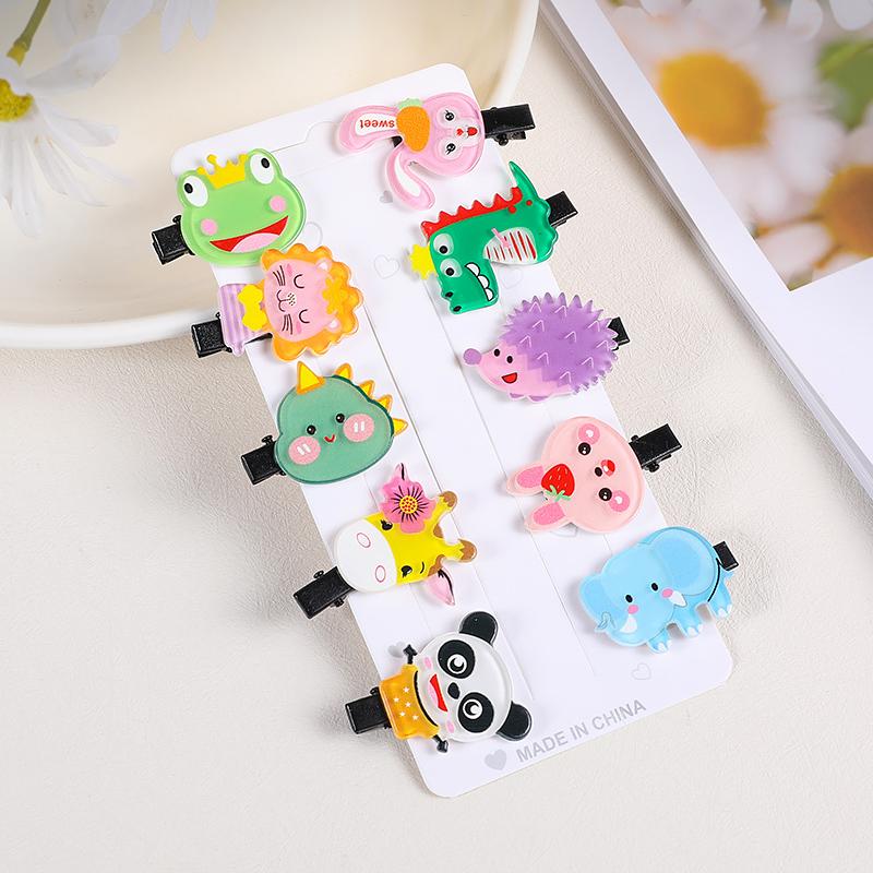 10 bucăți/set noi agrafe de păr cu unicorn drăguț de desene animate pentru fete, agrafe de păr colorate, dulci, pentru copii, accesorii de păr pentru fete