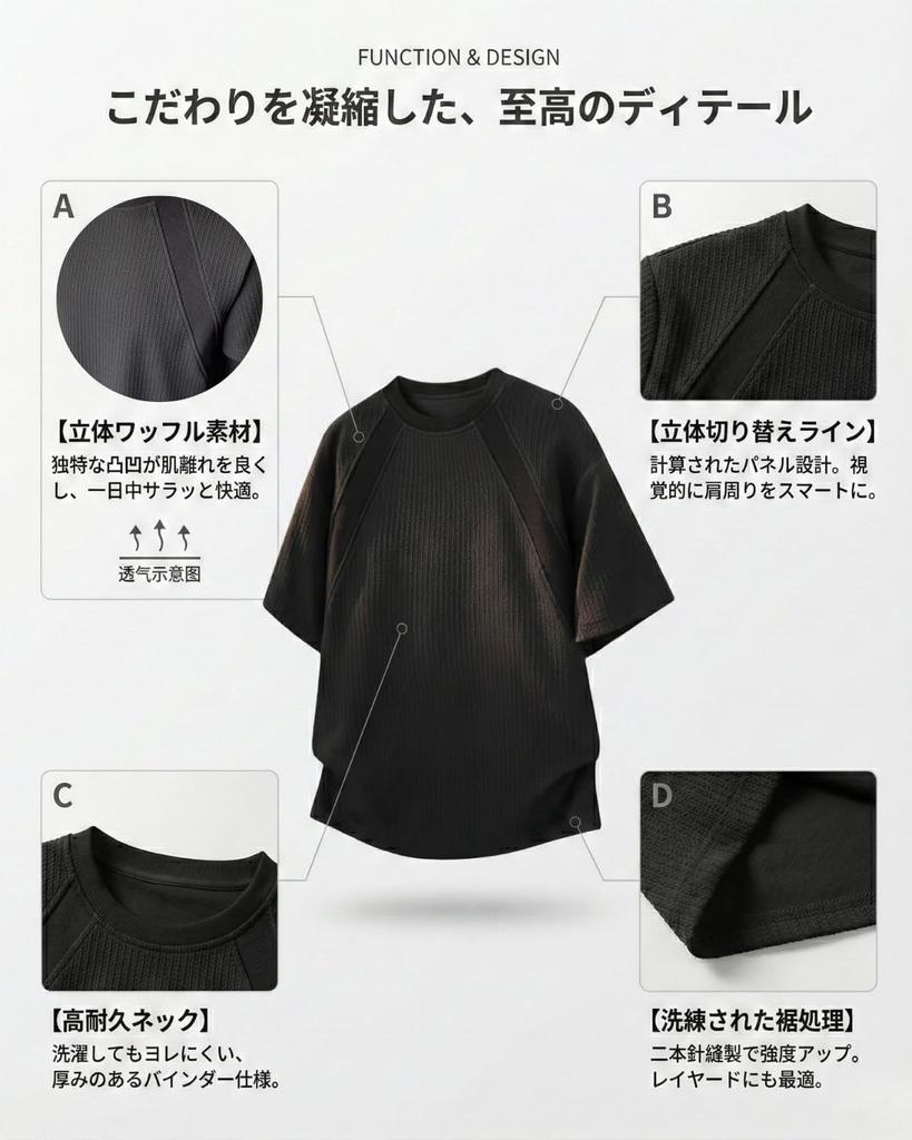 Summer Plus Sizes Relaxed Soft Black 2XL [merhee] Men's Short-Sleeved T-Shirt, Clothes, Stylish, Available, Popular, Plain, Simple, Fit, Cool,