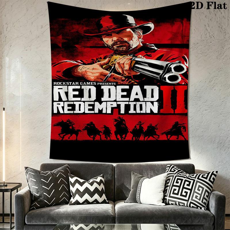RDR2 Wall Hanging Printed Fabric Blanket Decorative Tapestries for Bedroom Living Room Home Decor