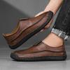 Handmade Genuine Leather Men's Casual Shoes Comfortable Moccasins Men Business Flats Shoes Driving Shoes