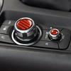 Add A Touch Of Luxury To Your For Mazda MX5 162020 With Red Carbon Fiber Multimedia Button Cover Trim Set Of 2