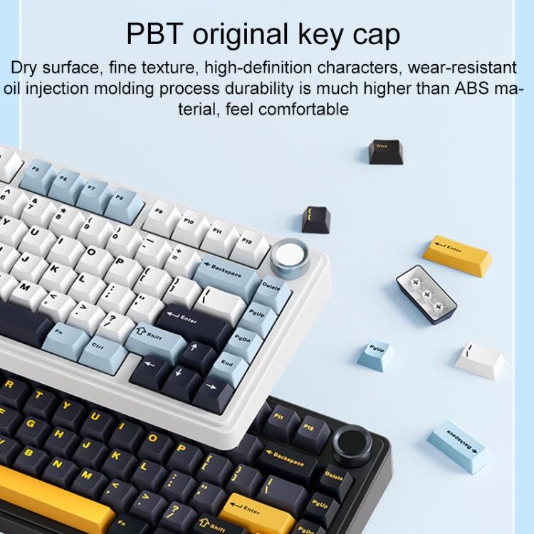 דרופשיפינג מקלדת AULA F75 80 מקשים חוטי/2.4G/אלחוטי שלושה דגמים מקלדת מכנית RGB מותאמת אישית