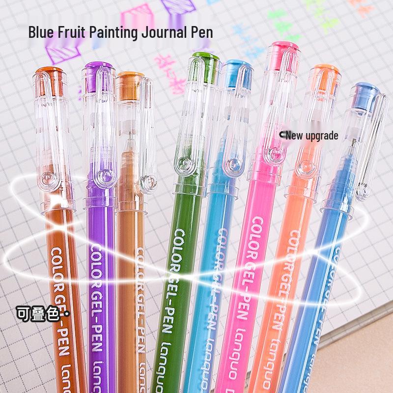 Blue Morandi Fluorescent Highlighter Notebook Pen for Notes & Drawing