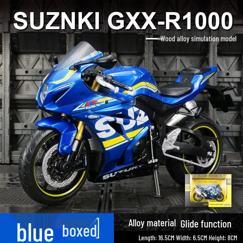 

Caipo 31489 Модель мотоцикла Suzuki GSX-R1000, фигурка со статическим рулевым управлением синий