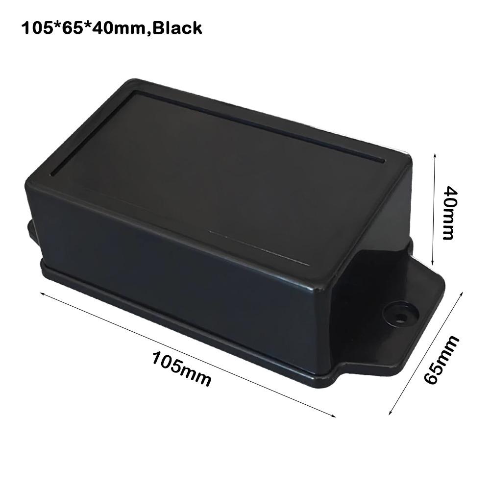 ABS Plastic Storage Case White Black Housing Instrument Case  Electronic Supplies