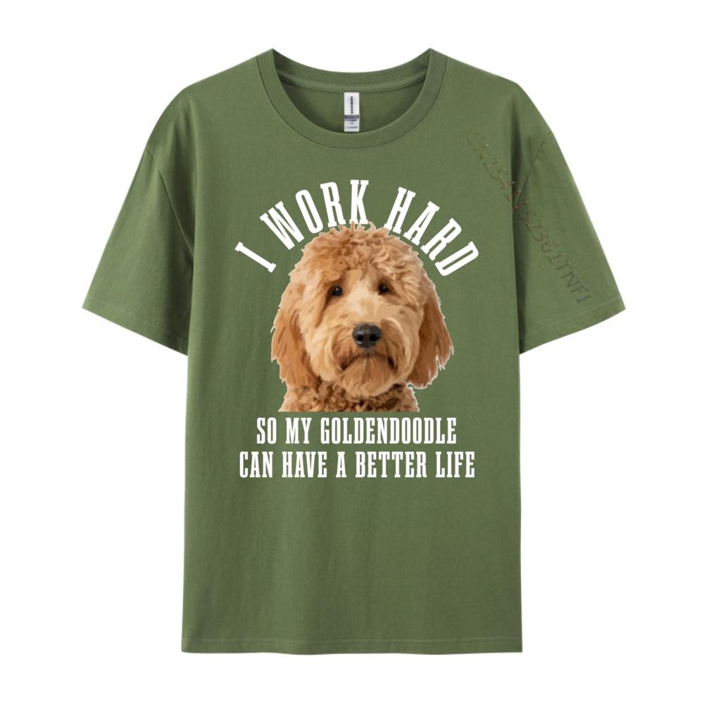 Goldendoodle Mom Doodle Dog Dad Designer T Shirt Luxury TShirt Big And Tall Graphic Tee Original Mens TShirts Creative