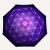 Flower of Life Sacred Geometry StickerUmbrella, Portable 3-Fold Compact Umbrella,Christmas Gift ES434