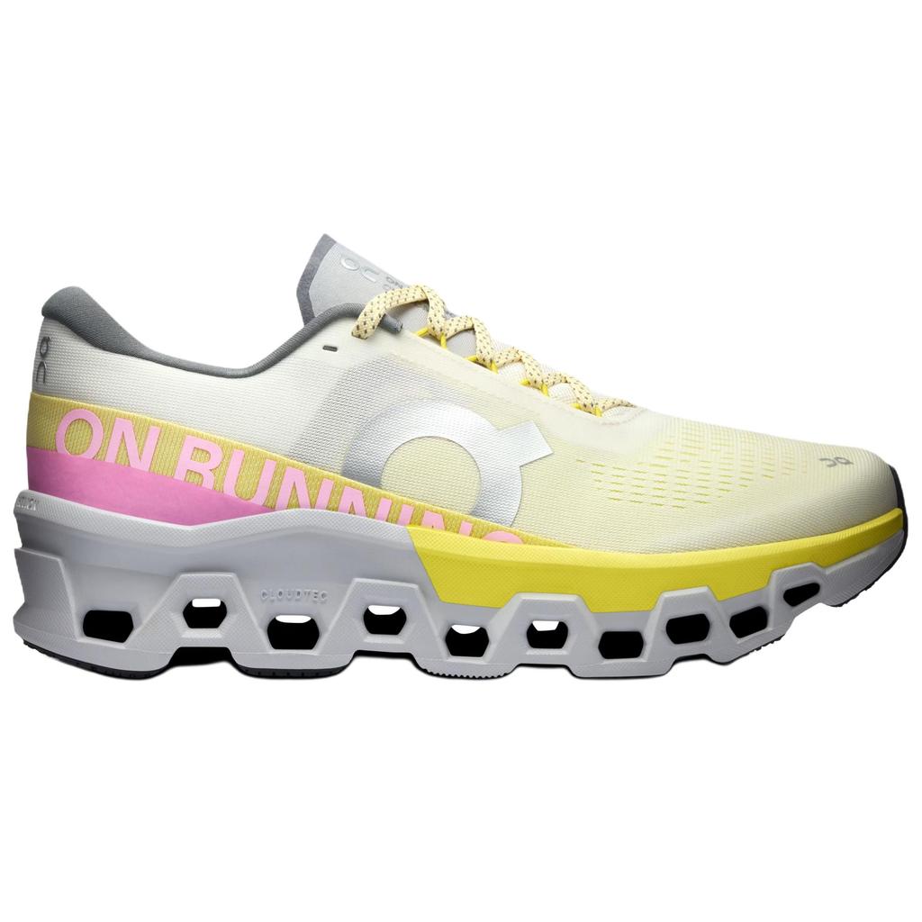 On Cloudmonster 2 Running Shoes Men's Beige Yellow Pink Sneakers 3MF31043072