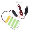 USB Power Converter AA Battery Eliminator Replace 4Pcs 1.5V AA Batteries for Remote Control LED Light Electronic Toy