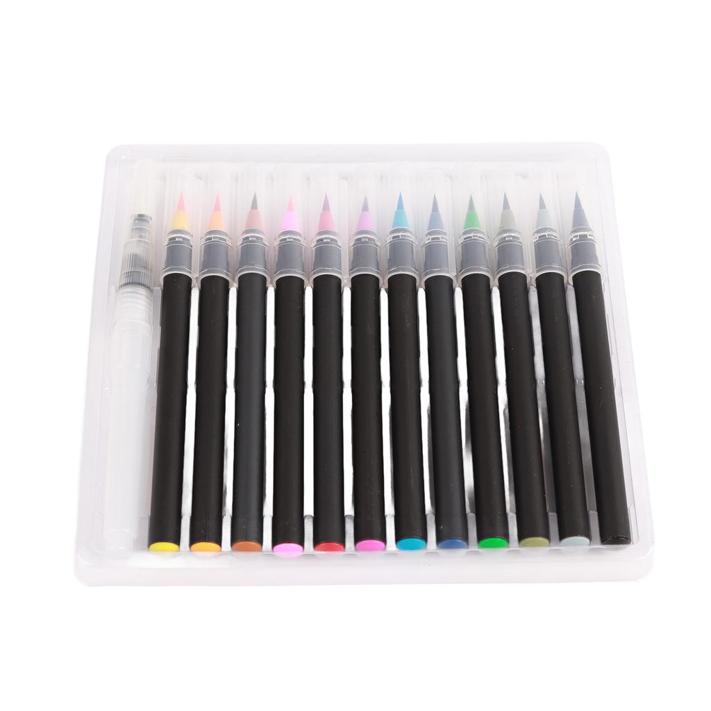 12 Stück Aquarellstift-Set 12 Farben Weiche Spitze Leicht zu kolorieren Hitzebeständig Wasserfarbpinselstifte