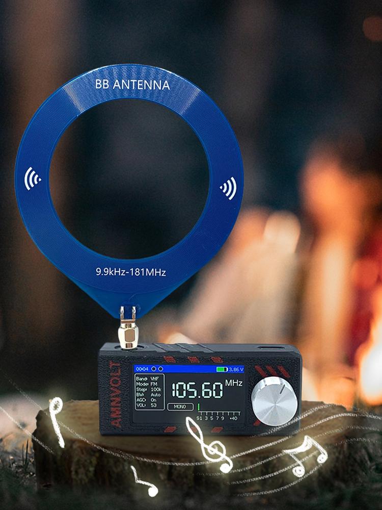 10khz-180mhz Medium Wave Shortwave Antenna with Low Impedance Converter Mini Ring Antenna Module for Ham Radio