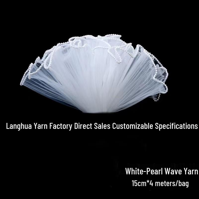 15cm Valentine's Day Pearl Wave Gauze Flower Bouquet Material - Fresh Flower Packaging with Pleated Mesh Gauze