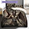 Satan Symbol Pattern Bedding,Quilt Set Quilt Cover Pillowcase Home Birthday Gift (1 * duvet cover + 2 * pillowcase, without core)