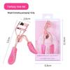 Press Eyelash Curler with Pink Handle & Carbon Steel for Natural Curling – Beauty Tool in Box.