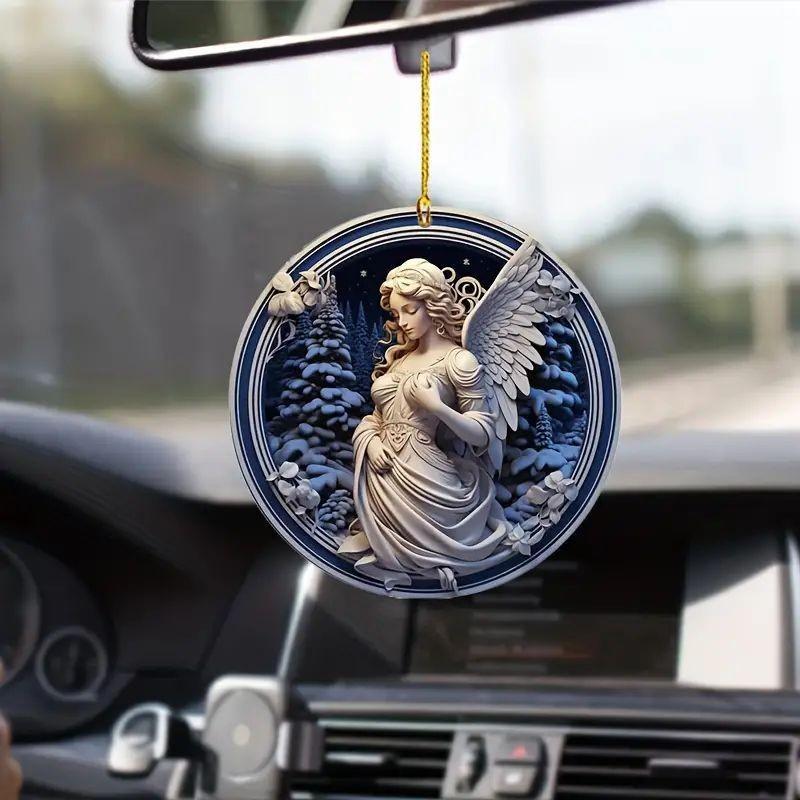 Stunning Acrylic Car Ornament Beautiful European Style Angel Design For Interior Decoration