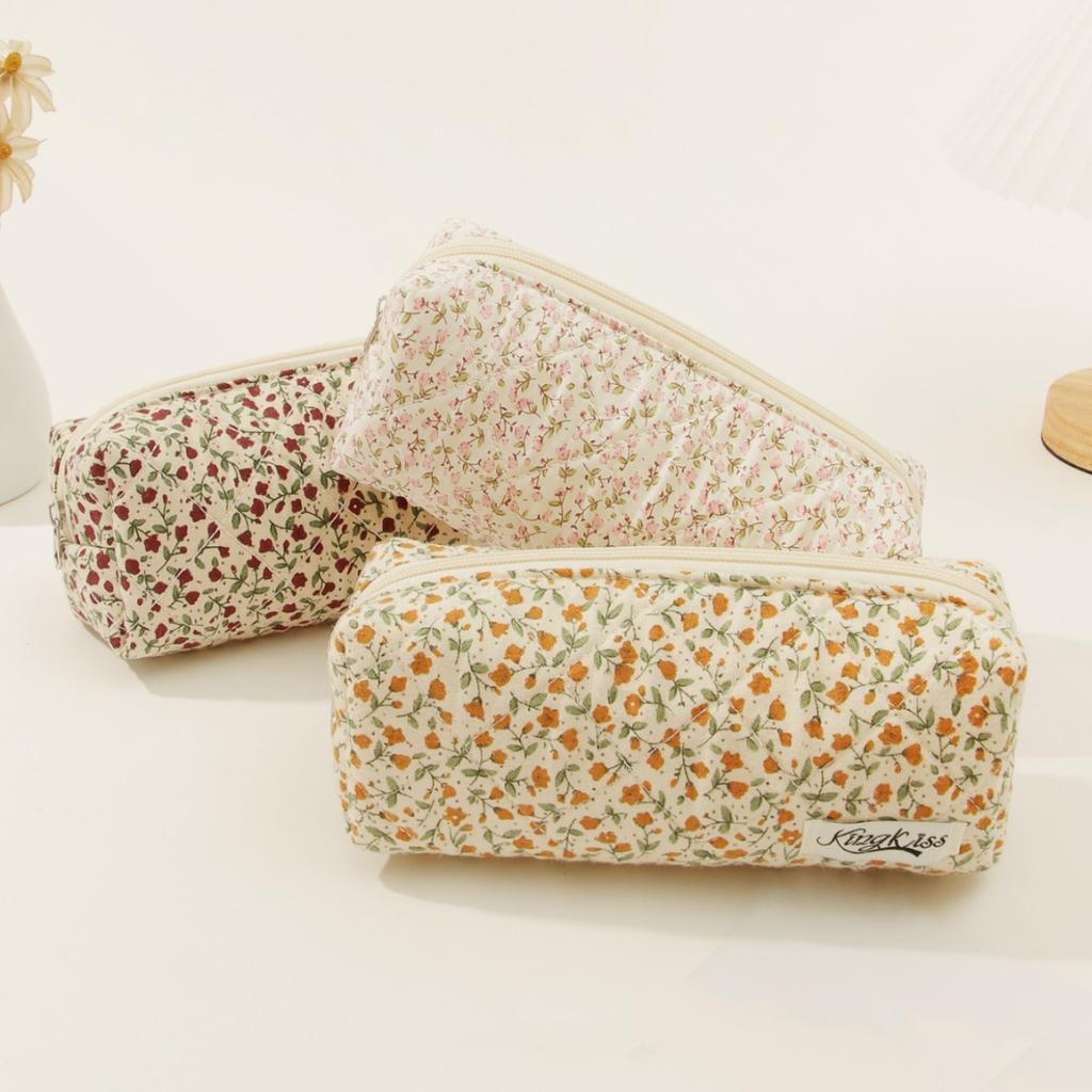 Fashionable Cosmetic Travel Storage Bag  Portable Floral And Cute Pouch Wash
