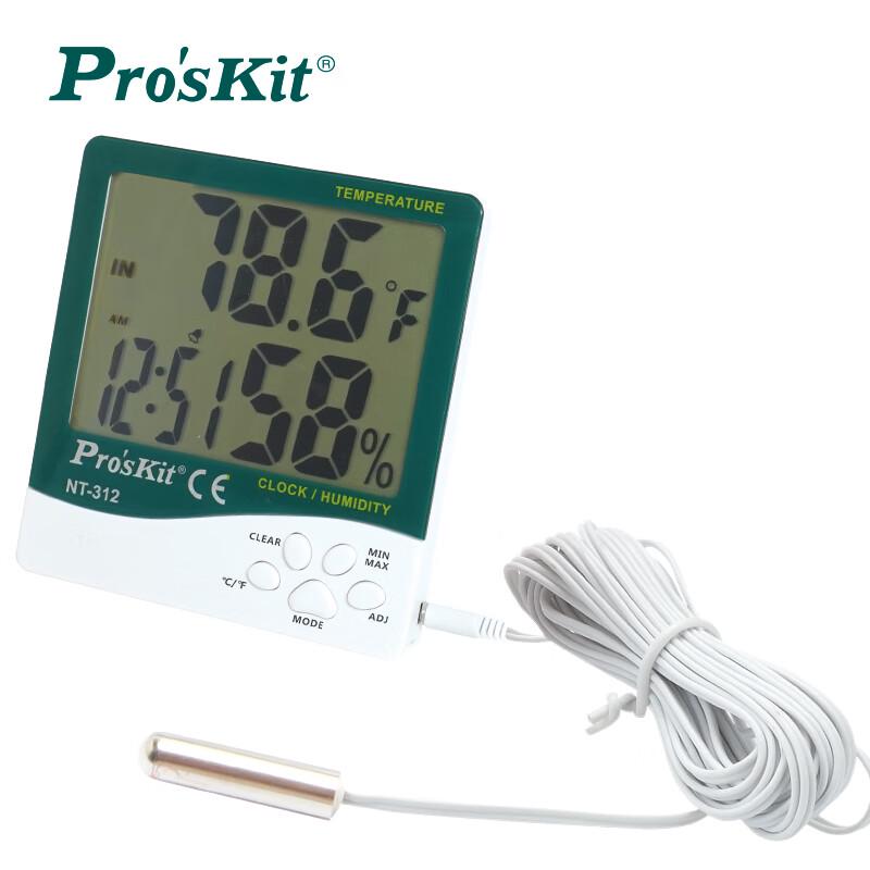 Pro skit NT-312 Digital Thermometer Hygrometer with Clock