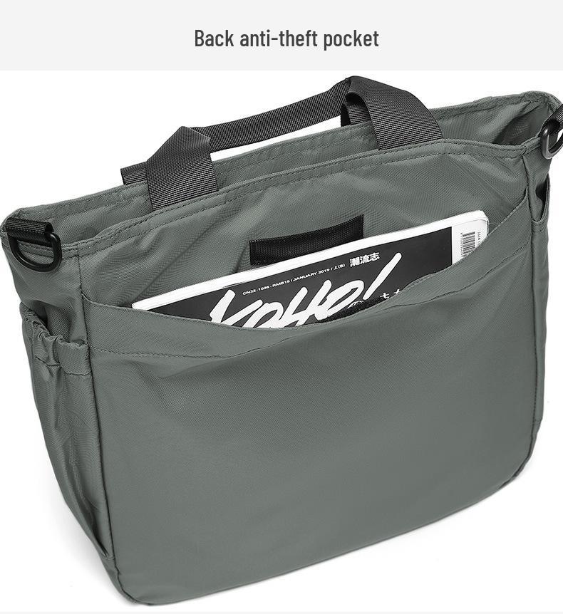 Men's Lightweight 14-inch Laptop Briefcase: Large Capacity Crossbody Shoulder Bag for Business Trips