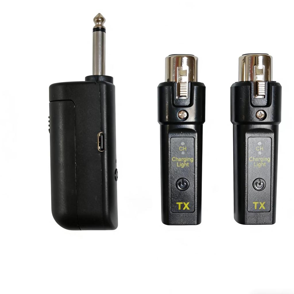 2.4G Wireless Grenade System: Wired to Wireless Capacitive Microphone with One-to-Two Transmitter-Receiver.